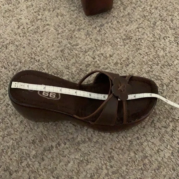 Vtg 90s Route 66 brown platform Y2K strappy sandals sz 6 - Picture 6 of 7